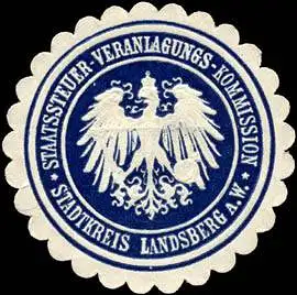 Staatssteuer - Veranlagungs - Kommission - Stadtkreis Landsberg