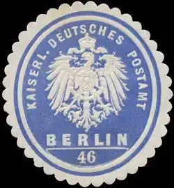 Kaiserl. Deutsches Postamt Berlin 46