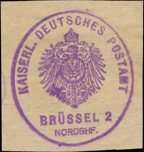 K. Deutsches Postamt BrÃ¼ssel 2 Nordbahnhof