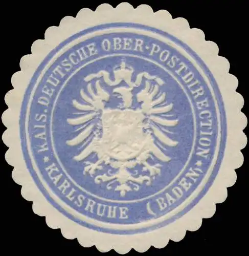 K. Deutsche Ober-Postdirection Karlsruhe - Baden