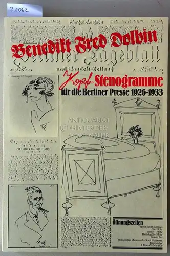 Pfeiffer (Hrsg.), Andreas: Benedikt Fred Dolbin. Kopf-Stenogramme für die Berliner Presse 1926-1933. [= Heilbronner Museumskatalog Nr. 8]. 