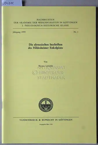 Lehfeldt, Werner: Die altrussischen Inschriften des Hildesheimer Enkolpions. [= Nachrichten der Akademie der Wissenschaften zu Göttingen, Philologisch-Historische Klasse, Jg. 1999, Nr. 1]. 