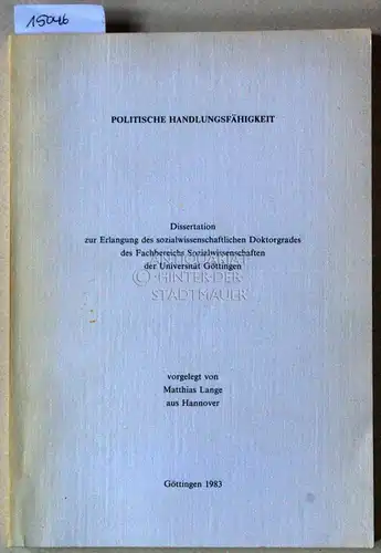 Lange, Matthias: Politische Handlungsfähigkeit. 