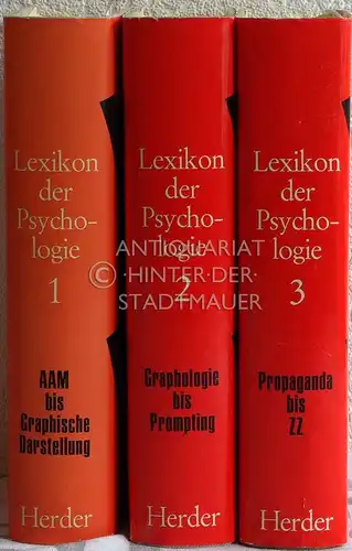 Arnold, Wilhelm (Hrsg.), Hans Jürgen (Hrsg.) Eysenck und Richard (Hrsg.) Meili: Lexikon der Psychologie. (3 Bde., komplett). 