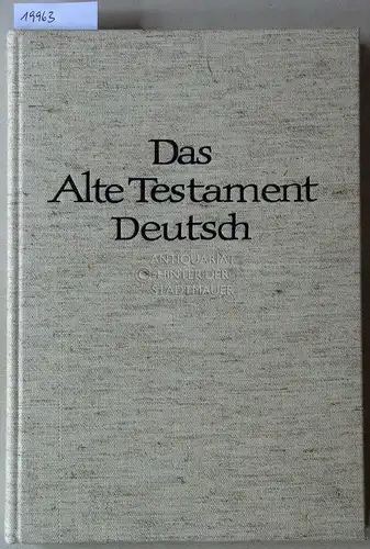 Rad, Gerhard v: Das erste Buch Mose - Genesis. [= Das Alte Testament Deutsch, Neues Göttinger Bibelwerk; Teilbd. 2/4]. 