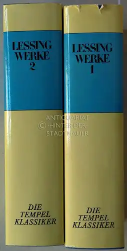 Lessing, Gotthold Ephraim: Werke. Erster und zweiter Band. (2 Bde.) [= Tempel Klassiker] Hrsg. v. Paul Stapf. 