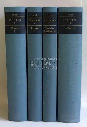 Schiller, Friedrich: Schillers Werke. (4 Bde.: Dramen I, Dramen II, Gedichte - Erzählungen, Schriften) Textkritisch hrsg. v. Herbert Kraft. 