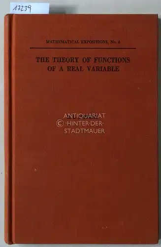 Jeffery, R. L: The Theory of Functions of a Real Variable. [= Mathematicl Expositions, No. 6]. 