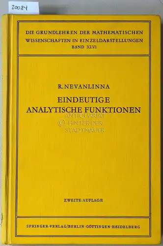 Nevanlinna, Rolf: Eindeutige analytische Funktionen. [= Die Grundlehren der Mathematischen Wissenschaften in Einzeldarstellungen, Bd. 46]. 