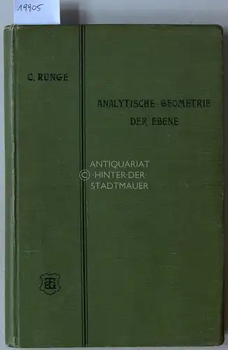 Runge, C: Analytische Geometrie der Ebene. 
