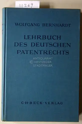 Bernhardt, Wolfgang: Lehrbuch des deutschen Patentrechts. 