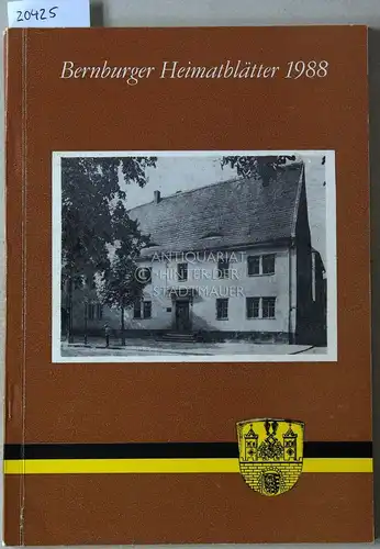 Bernburger Heimatblätter 1988. 