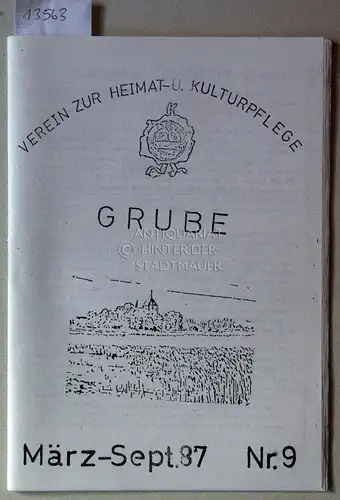 Verein zur Heimat- und Kulturpflege Grube. März-Sept. 87, Nr. 9. 