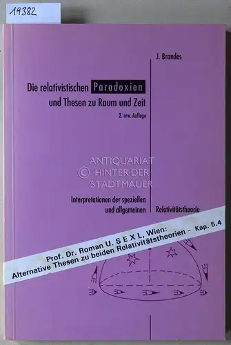 Brandes, Jürgen: Die relativistischen Paradoxien und Thesen zu Raum und Zeit. Interpretationen der speziellen und allgemeinen Relativitätstheorie. 