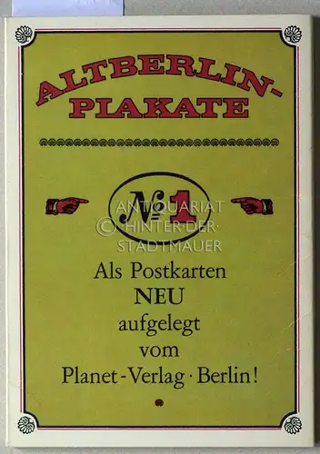 Rademacher, Hellmut: Altberlin-Plakate No. 1. Als Postkarten NEU aufgelegt vom Planet-Verlag Berlin! (12 Postkarten). 