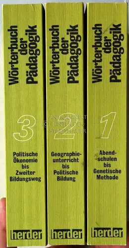 Rombach, Heinrich (Hrsg.): Wörterbuch der Pädagogik. (3 Bde.). 
