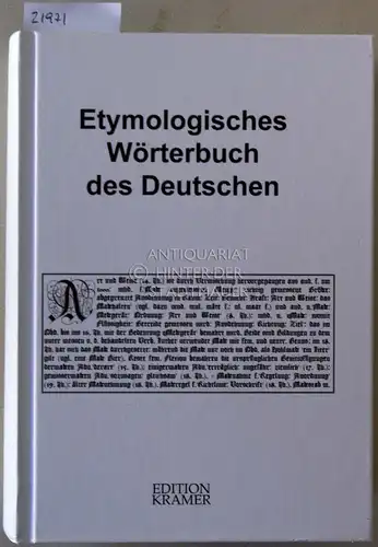 Pfeifer, Wolfgang: Etymologisches Wörterbuch des Deutschen. 