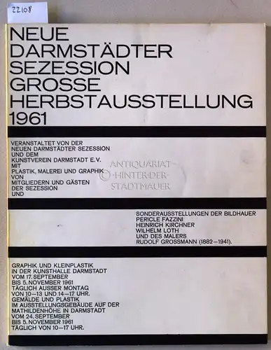 Neue Darmstädter Sezession. Große Herbstausstellung 1961. 