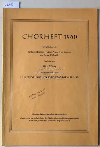 Wiese, Götz (Bearb.): Chorheft 1960. Hrsg. v. Niedersächsischen Kirchenchorverband. 