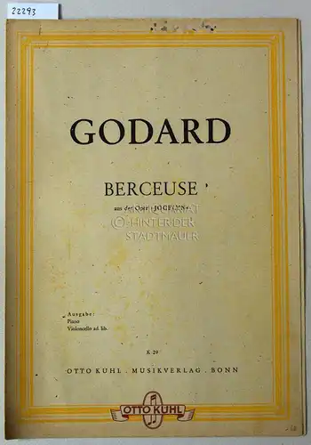 Godard, Benjamin: Berceuse aus der Oper `Jocelyn`. 
