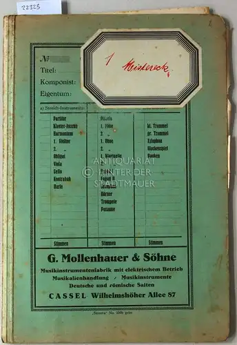 Mozart, Wolfgang Amadeus: Ouverture zur Oper `Titus`. [= Salonorchester, No. 318] (nicht komplett). 