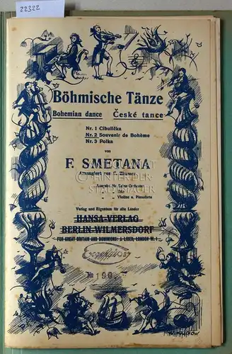 Smetana, Friedrich (Bedrich): Böhmische Tänze. Nr. 2: Souvenir de Bohème. Arrangiert v. C. Zimmer. 