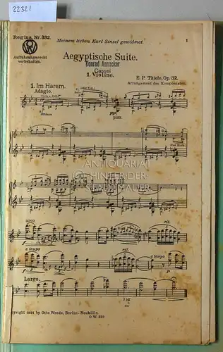 Thiele, E. P: Aegyptische Suite, Op. 32. [= Regina Nr. 332]. 