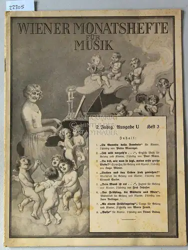 Wiener Monatshefte für Musik. Ausgabe U, 2. Jahrgang Heft 3. Zeitschrift für Musik, Musikliteratur, Theater und Konzert. 