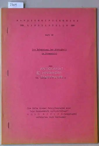 Dormanns, Klaus: Die Behandlung der Stetigkeit im Unterricht. [= Handschriftenreihe der Landesstelle MNU, Heft 46]. 