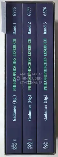 Gadamer, Hans-Georg (Hrsg.): Philosophisches Lesebuch. In 3 Bänden. (mit Schuber). 