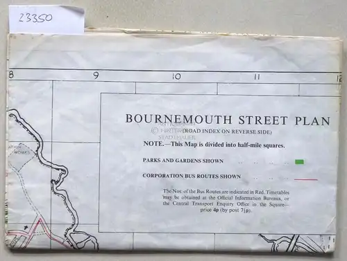 Bournemouth Street Plan. (with street plan index, list of bus routes). 