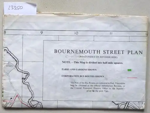 Bournemouth Street Plan. (with street plan index, list of bus routes).