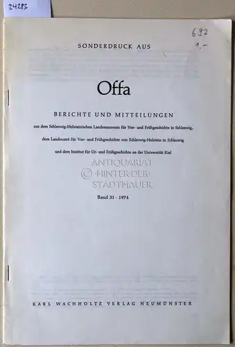 Reichstein, Joachim: Schwarz-Weiß-Infrarotphotograhie als Hilfsmittel für die Analyse schwer beobachtbarer Befunde. [= Sonderdruck aus Offa: Berichte und Mitteilungen aus dem Schleswig-Holsteinischen Landesmuseum, Bd. 31, 1974]. 