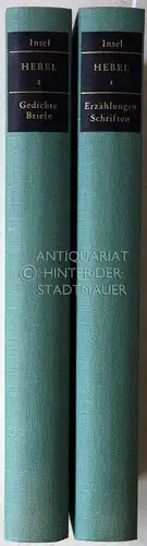 Hebel, Johann Peter: Johann Peter Hebel - Werke. (Erster u. zweiter Band) Hrsg. v. Eberhard Meckel. Eingel. v. Robert Minder.