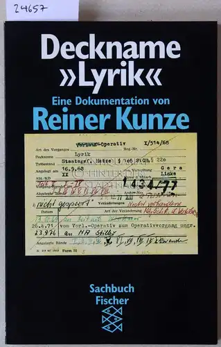 Kunze, Reiner: Deckname "Lyrik". Eine Dokumentation. 