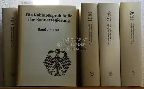 Die Kabinettsprotokolle der Bundesregierung. Bd. 1/1949-14/1961; Kabinettsausschuss für Wirtschaft, Bd. 1-3 (1951-1957); Ministerausschuss für die Sozialreform 1955-1960.  (18 Bände). 