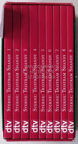 Sterne, Laurence: Leben und Meinungen von Tristram Shandy, Gentleman. (9 Bändchen im Schuber) Übers. v. Michael Walter. 