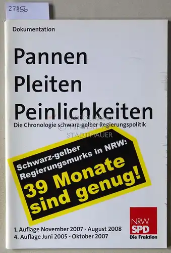 Pannen, Pleiten, Peinlichkeiten: Die Chronologie schwarz-gelber Regierungspolitik. Dokumentation. 