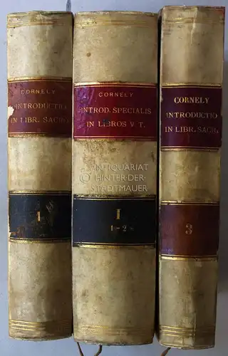 Cornely, Rudolph: Historica et critica introduction in U. T. libros sacros. Volumen I, II.1-2, III (3 Bde.). [= Cursus Scripturae Sacrae, Pars Prior - Libri Introductorii 1-3]. 