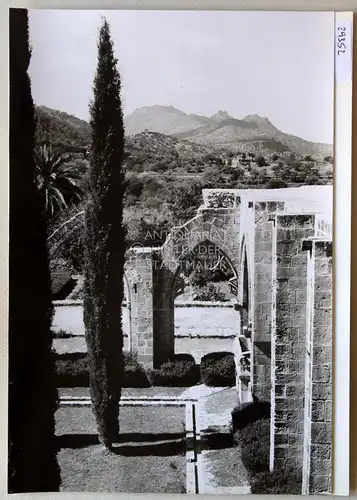 Petzold, W: Bellapais-Abbey [Zypern]. Blick vom Kreuzgang nach Westen zu St. Hilarion. 