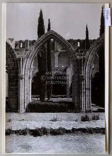 Petzold, W: Bellapais-Abbey [Zypern]. Kreuzgang von Westen. Blick auf die Wand des Dormitoriums. 