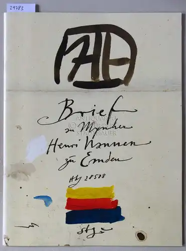 Janssen, Horst: Briefe an Mynher Henri Nannen zu Emden. 