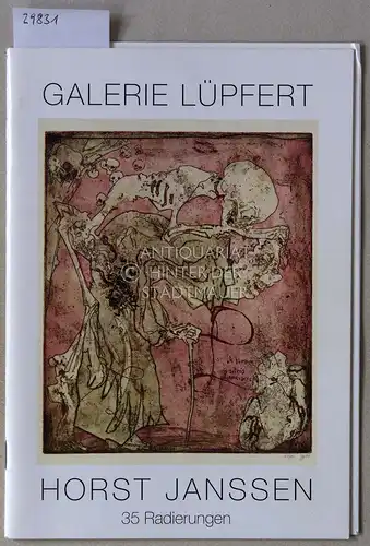 Horst Janssen Konvolut. (1: Galerie Lüpfert, H. Janssen 35 Radierungen; 2: Einladung zu e. Ausstellung H. Janssen Laokoon u. Svanshall verkehrt, 1987; 3: Katalog `alle...