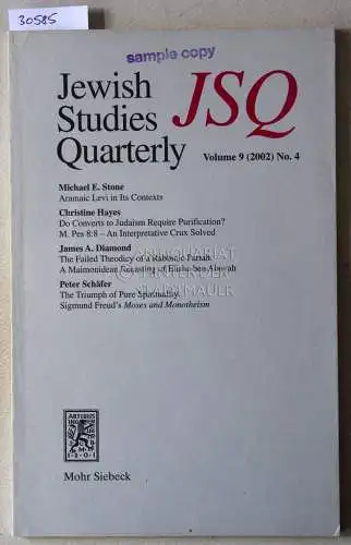 Jewish Studies Quarterly, Volume 9 (2002) No. 4. 