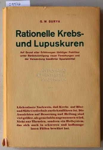 Surya, G. W. (Georg Weitzer): Rationelle Krebs- und Lupuskuren. 
