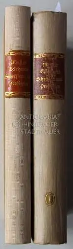 Meister Eckeharts Schriften und Predigten. Erster und zweiter Band (2 Bde.) Aus dem Mittelhochdeutschen übersetzt und hrsg. v. Herman Büttner. 