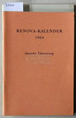 Renova-Kalender. (4 Hefte: 1964, 1965, 1966, 1967) Deutsche Übersetzung. 