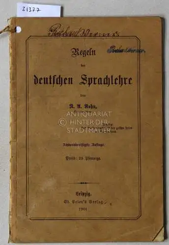 Rohn, R. A: Regeln der deutschen Sprachlehre. 