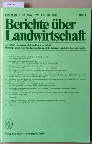 Berichte über Landwirtschaft. Zeitschrift für Agrarpolitik und Landwirtschaft. Band 68 (1), 1990. 