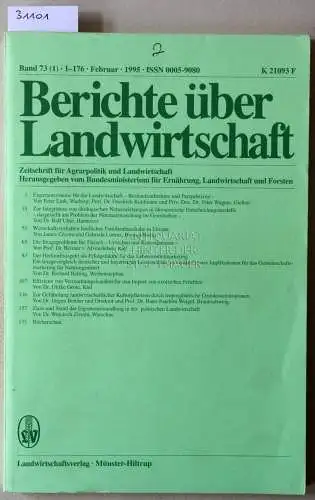 Berichte über Landwirtschaft. Zeitschrift für Agrarpolitik und Landwirtschaft. Band 73 (1), 1995. 